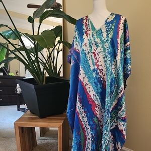 Colorful Abstract Kaftan Dress